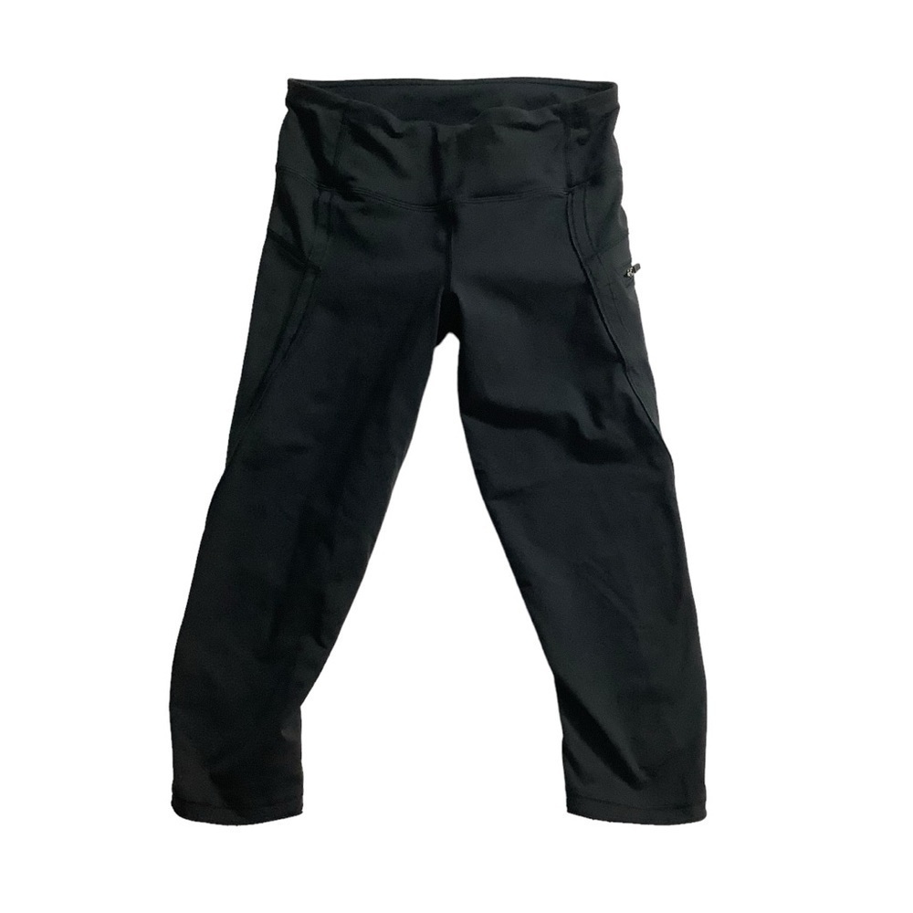 Lululemon Cropped Leggings Black Size 4 Flawed Pocket